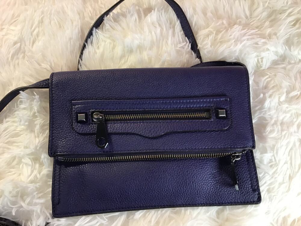 Rebecca Minkoff Small Navy Blue Leather Crossbody